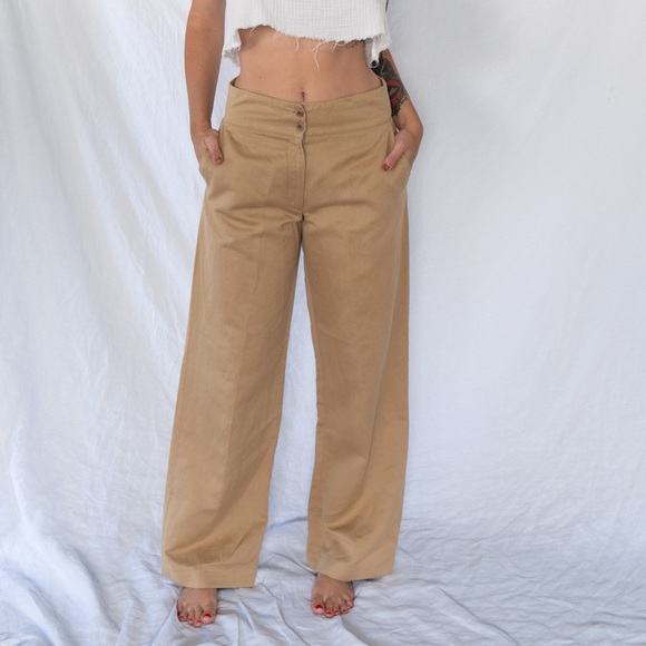 Dries Van Noten Pants - DRIES VAN NOTEN Cotton Linen Pant